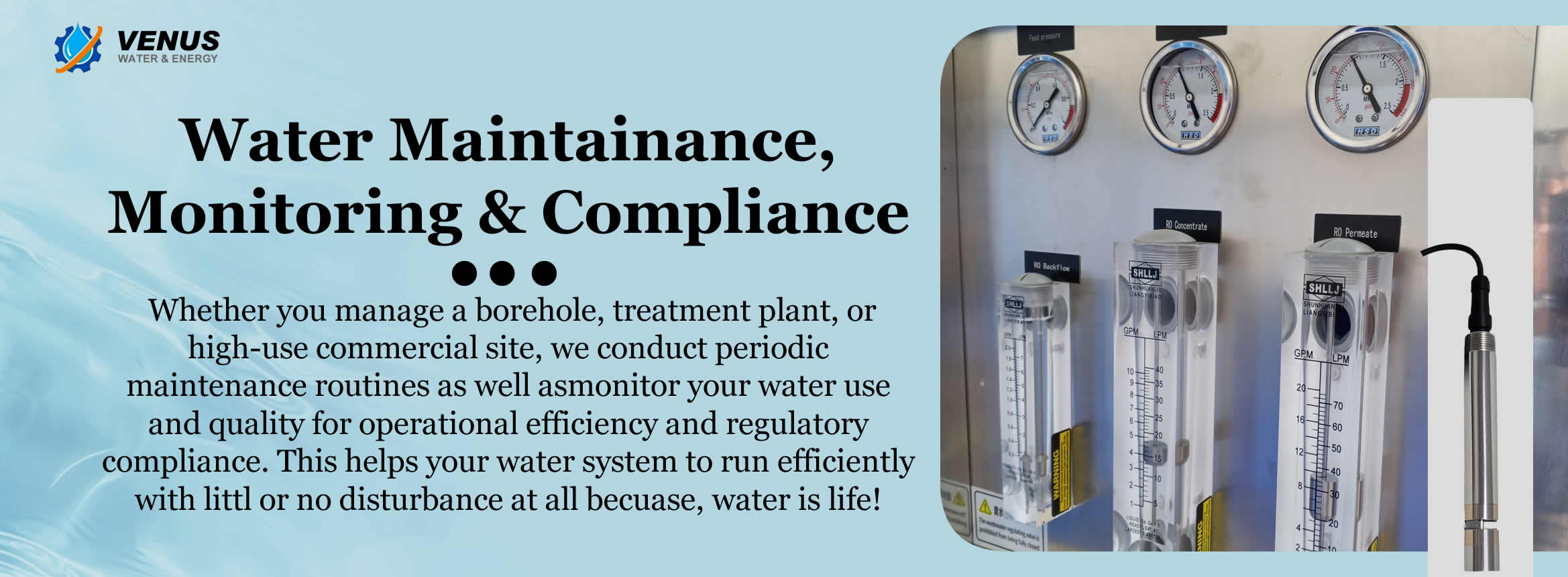 Water Maintenance, Monitoring  Compliance